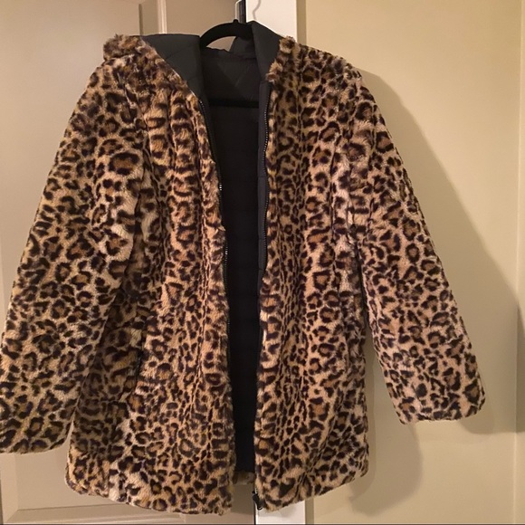 Sandro Ferrone Reversible Leopard Print Hooded Coat Size Small - Picture 7 of 7